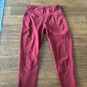 Feed Me Fight Me Red Leggings with Pockets